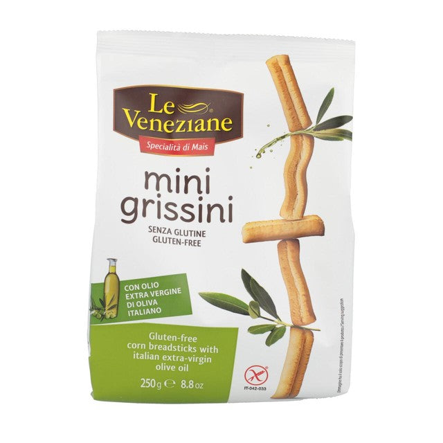 Le Veneziane gluten free grissini breadsticks 250g, UK version