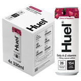 Huel Cherry & Raspberry Energy Drink 4 x 330ml cans, UK version