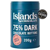 Islands 75% Dark Chocolate Buttons Tin 200g