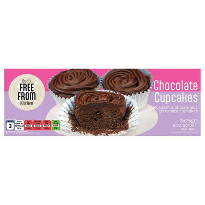 The Gluten Free Kitchen Vegan Chocolate Cupcakes Frozen 3 Pack