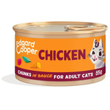 Edgard & Cooper Cat Chunks in Sauce Adult Chicken Wet Cat Food 85g