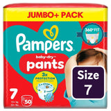 Pampers Baby-Dry nappy pants Size 7 15kg+, imported from the UK