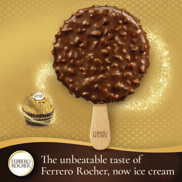 Ferrero Rocher hazelnut ice cream sticks 3 x 70ml - British product