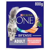 Purina One salmon dry cat food 800g, imported from the UK