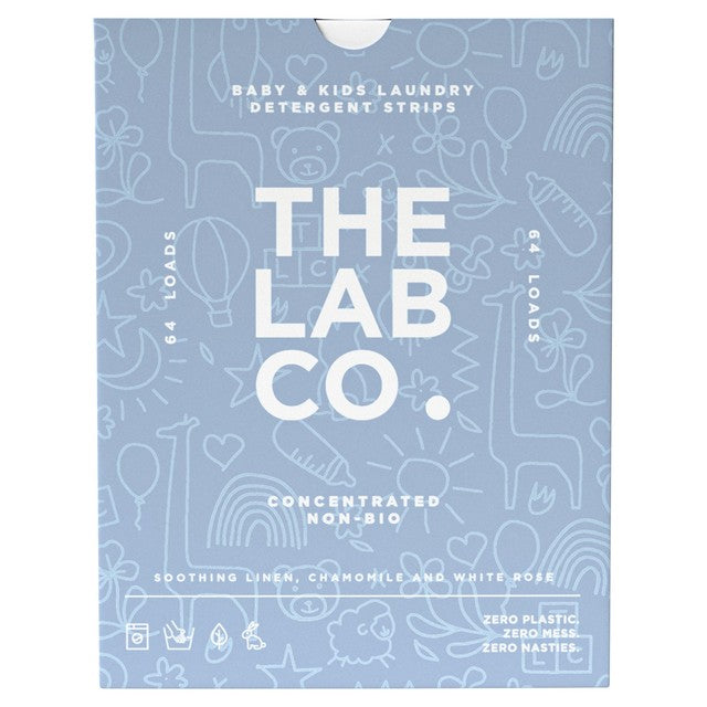 The Lab Co. soothing laundry detergent strips 64 pack (British brand)