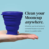 Mooncup menstrual cup cleaning pot, imported from the UK