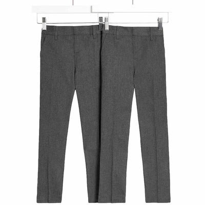 M&S Boys Slim Leg School Trousers Grey 8-9 Years