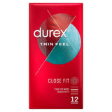 Durex Thin Feel Condoms Enhanced Sensitivity Close Fit Contraception 12 Pack