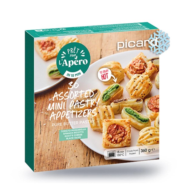 Picard assorted mini pastry appetizers 30 pack, imported from the UK