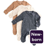 M&S Heart Sleepsuit in pewter for newborn, imported from the UK