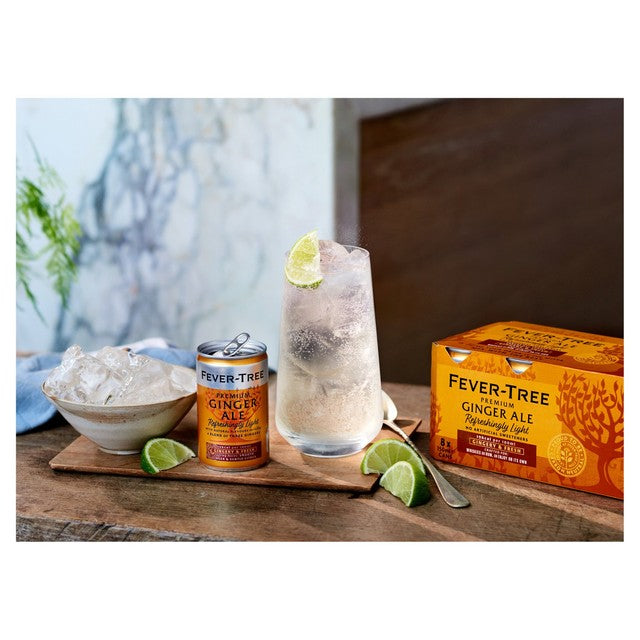 Fever-Tree Refreshingly Light Ginger Ale 8x150ml cans - British product