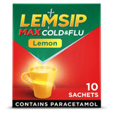Lemsip cold and flu lemon sachets 10 sachets, UK version
