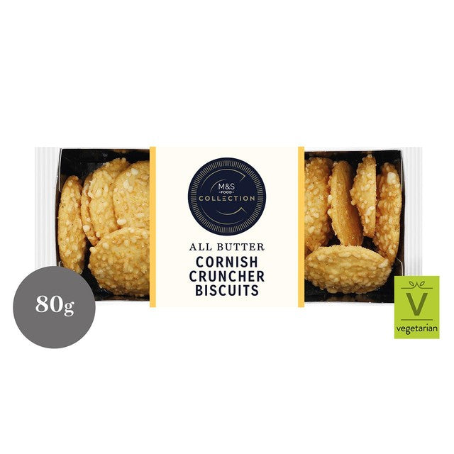 M&S Cornish Cruncher biscuits 80g, imported from the UK