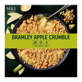 M&S Bramley Apple Crumble 500g, imported from the UK