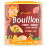 Marigold Health Foods Organic Swiss Vegetable Vegan Bouillon Powder 150g, imported from the UK