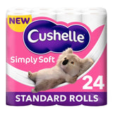 Cushelle Simply Soft toilet roll 24 standard rolls - British product