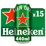 Heineken Lager Beer Cans 15 Pack 440ml