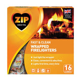 Zip Odourless Fast & Clean Wrapped Firelighters 16 Pack