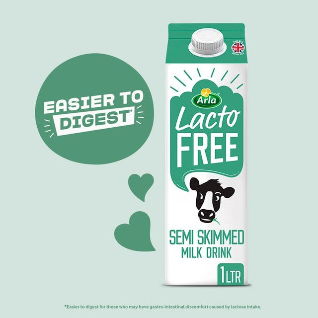 Arla Lactofree semi skimmed milk 1L - British product