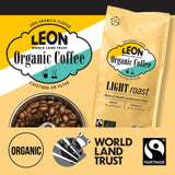 Leon light roast coffee beans 200g, UK version