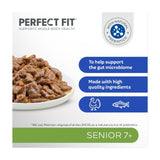Perfect Fit senior mixed cat food pouches 12x85g, imported from the UK