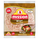 Mission Wholemeal Tortilla Wraps 6 Pack