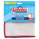 Spontex Long Lasting Microfibre Kitchen Cloth Pack of 2