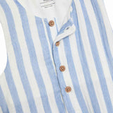 M&S blue striped baby romper set 12-18 months, imported from the UK