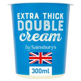 Sainsburys British Extra Thick Double Fresh Cream 300ml