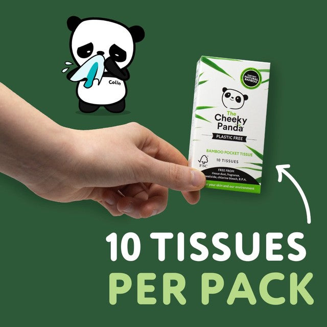 Cheeky Panda bamboo pocket tissue 10 pack - British product