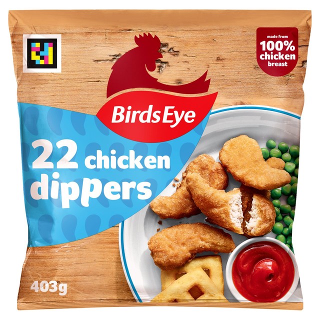 Birds Eye crispy chicken dippers 403g - British product