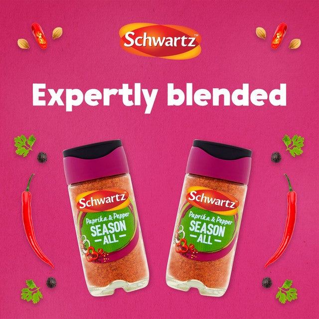 Schwartz Season All salt paprika pepper seasoning jar 70g (British brand)
