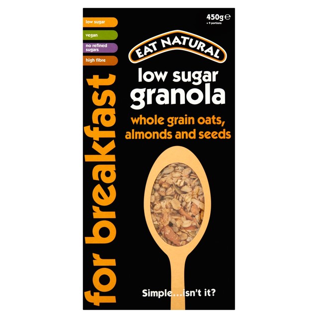Eat Natural low sugar granola with oats, almonds, seeds 450g - British product