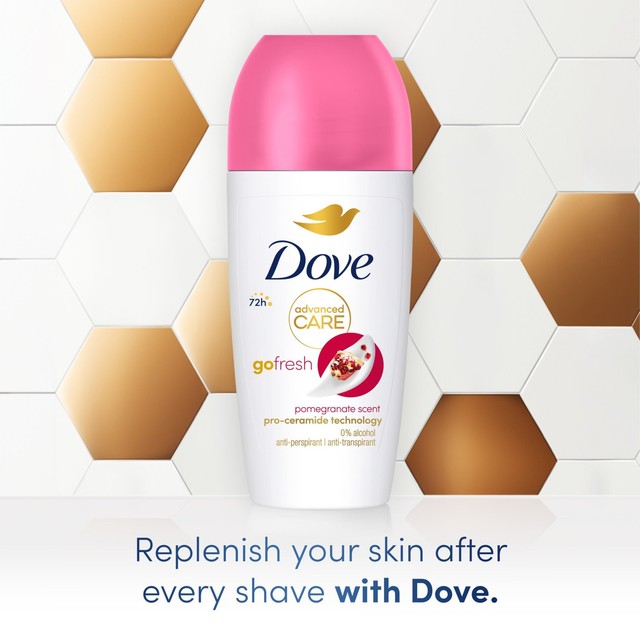 Dove advanced antiperspirant deodorant roll-on pomegranate 50ml - British product