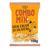 M&S Sour Cream & Jalapeno Crisps 150g, imported from the UK