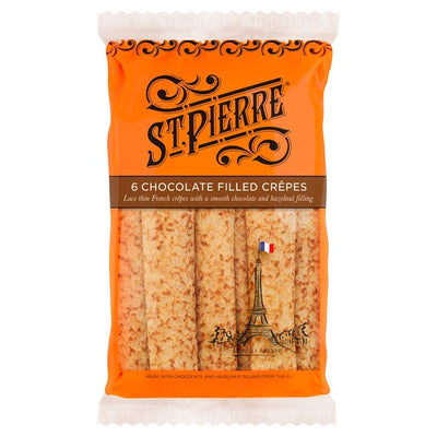 St Pierre Chocolate and Hazelnut Filled Crepes Sweet Treat 6x32g