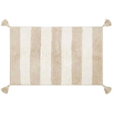 M&S Pure Cotton Striped Bath Mat Natural