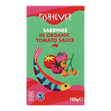 Fish 4 Ever Whole Sardines Organic Tomato Sauce 120g