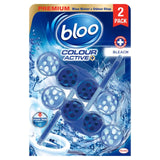 Bloo Colour Active+ Bleach toilet rim blocks 2 x 50g - British product