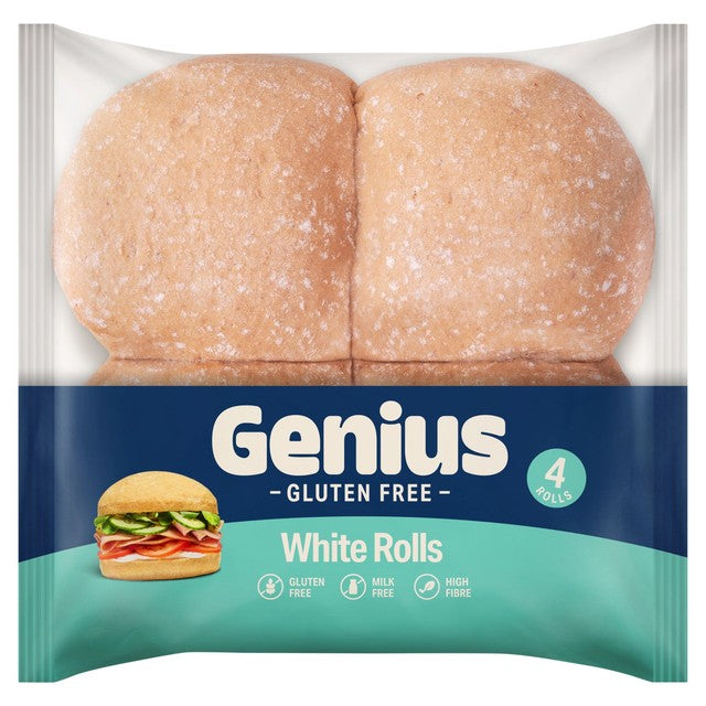Genius gluten free white rolls 4 pack, UK version