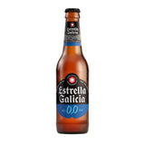 Estrella Galicia 0.0% Spanish Lager alcohol-free 12 x 330ml bottles - British product