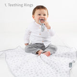 Cheeky Chompers 6 in 1 Multi Muslin Silver Stars