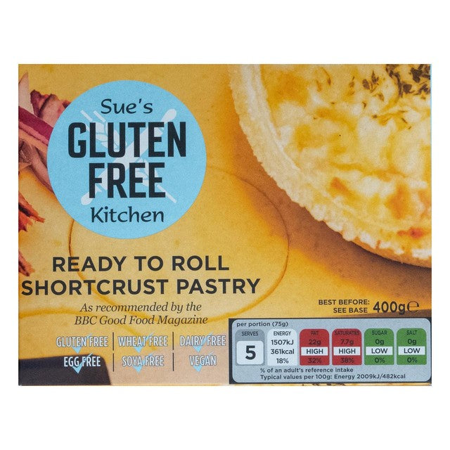 The Gluten Free Kitchen ready to roll shortcrust pastry 400g, UK version
