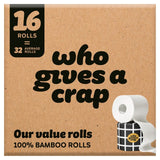 Who Gives A Crap Extra Soft Double Length Bamboo Toilet Paper Rolls 16 Pack