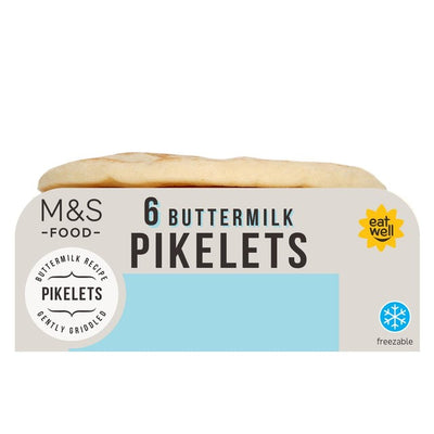 M&S Buttermilk Pikelets Tykke Pannekaker 6 per pakke