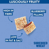 Nestle Shredded Wheat Bitesize Blueberry Wheats Cereal 450g, imported from the UK