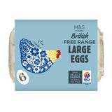 M&S Large Free Range Eggs 6 Pack, imported from the UK