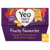 Yeo Valley Organic Fruity Favourites Yogurts 4 Fruit Flavours 4x110g
