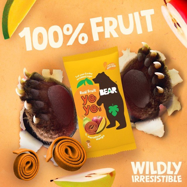 Bear mango fruit rolls 100g multipack - British product