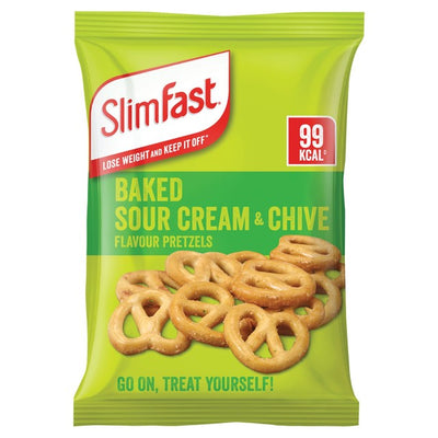 SlimFast Sour Cream & Chive Pretzel Snack Bag 23g